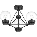 PROGRESS LIGHTING P400077-031 Matte Black Spatial Collection Semi-Flush/Convertible
