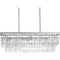 PROGRESS LIGHTING P400101-134 Silver Ridge Glimmer Collection Four-Light Silver Ridge Luxe Linear Chandelier Light