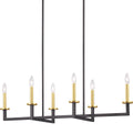 PROGRESS LIGHTING P400114-143 Graphite Blakely Collection Six-Light Graphite Modern Chandelier Light