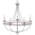 PROGRESS LIGHTING P400158-141 Galvanized Finish Gulliver Collection Five-Light Galvanized Finish Coastal Chandelier Light