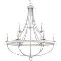 PROGRESS LIGHTING P400159-141 Galvanized Finish Gulliver Collection Nine-Light Galvanized Finish Coastal Chandelier Light