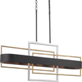 PROGRESS LIGHTING P400170-031 Matte Black Adagio Collection Six-Light Matte Black Luxe Chandelier Light