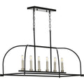 PROGRESS LIGHTING P400175-031 Matte Black Seneca Collection Six-Light Linear Chandelier