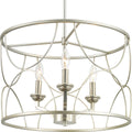 PROGRESS LIGHTING P400177-134 Silver Ridge Landree Collection Three-Light Silver Ridge Luxe Chandelier Light