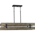 PROGRESS LIGHTING P400229-031 Textured Black Hemsworth Collection Four-Light Textured Black Coastal Chandelier Light