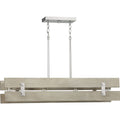 PROGRESS LIGHTING P400229-141 Galvanized Finish Hemsworth Collection Four-Light Galvanized Finish Coastal Chandelier Light