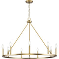 PROGRESS LIGHTING P400314-163 Vintage Brass Gilliam Collection Nine-Light Vintage Brass New Traditional Chandelier