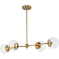 PROGRESS LIGHTING P400326-109 Brushed Bronze Atwell Collection Four-Light Brushed Bronze Mid-Century Modern Island Light
