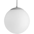 PROGRESS LIGHTING P4402-29 White Opal Globes Collection One-Light White Glass Modern Pendant Light