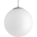PROGRESS LIGHTING P4403-29 White Opal Globes Collection One-Light White Glass Modern Pendant Light