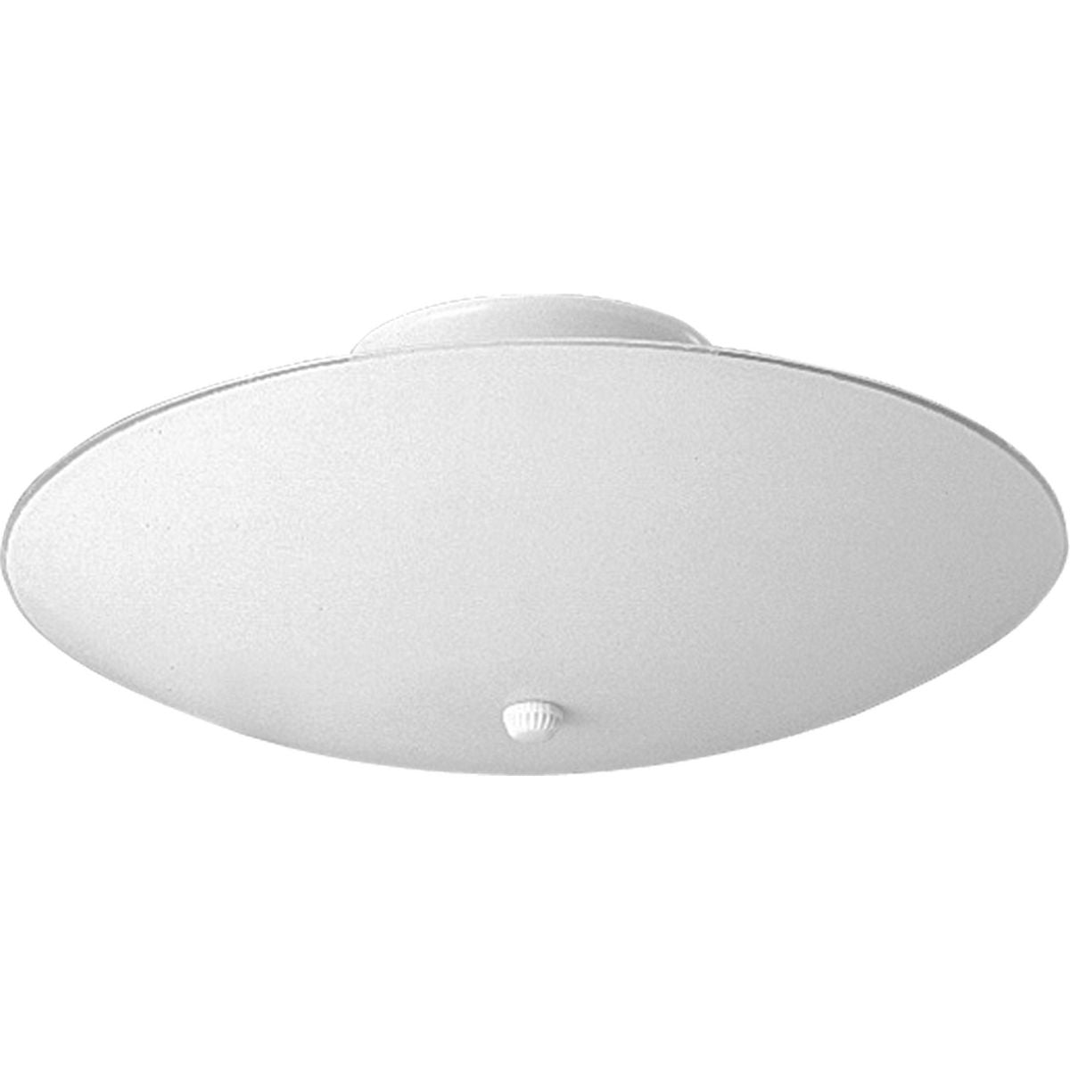 PROGRESS LIGHTING P4609-30 White 12" Round Glass Two-Light Close-to-Ceiling