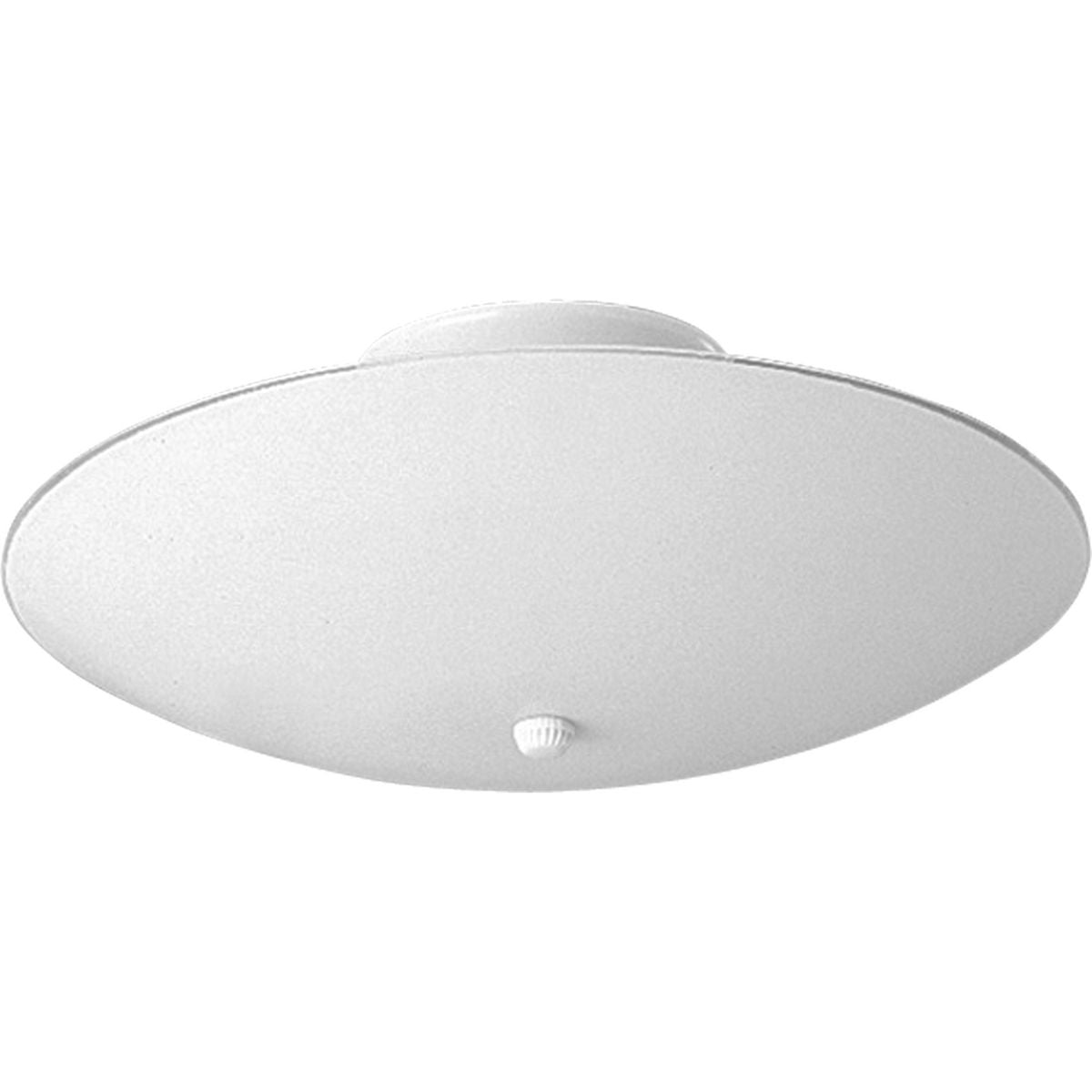 PROGRESS LIGHTING P4610-30 White 14-1/2" Round Glass Three-Light Close-to-Ceiling