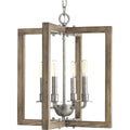 PROGRESS LIGHTING P4760-141 Galvanized Finish Turnbury Collection Four-Light Galvanized Finish Coastal Chandelier Light
