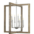 PROGRESS LIGHTING P4763-141 Galvanized Finish Turnbury Collection Eight-Light Galvanized Finish Coastal Chandelier Light