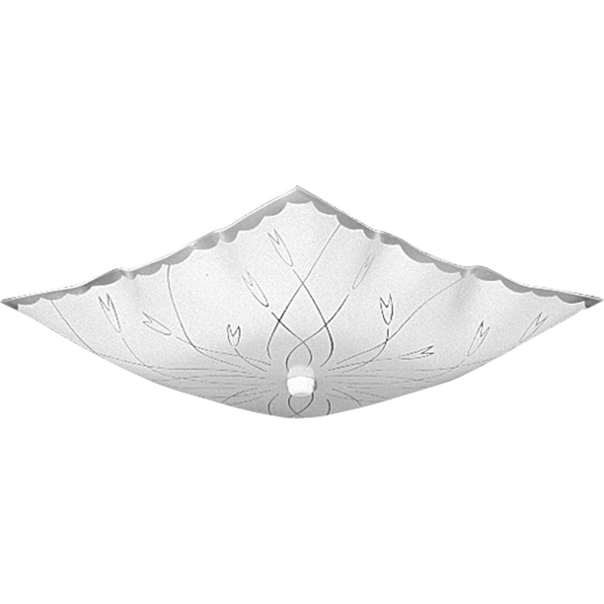 PROGRESS LIGHTING P4962-30 White 12" Decorative Square Glass Two-Light Close-to-Ceiling