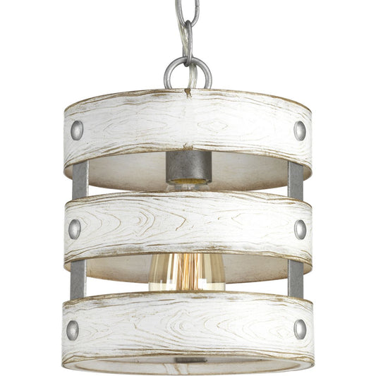 PROGRESS LIGHTING P500022-141 Galvanized Finish Gulliver Collection One-Light Galvanized Finish Coastal Pendant Light
