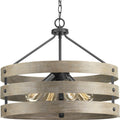 PROGRESS LIGHTING P500023-143 Graphite Gulliver Collection Four-Light Graphite Coastal Pendant Light