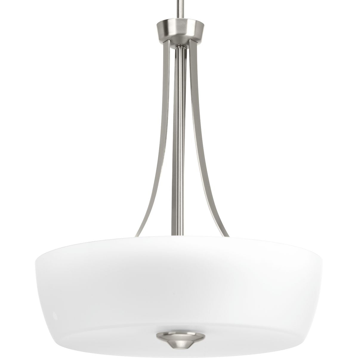 PROGRESS LIGHTING P500030-009 Brushed Nickel Leap Collection Three-Light Inverted Pendant