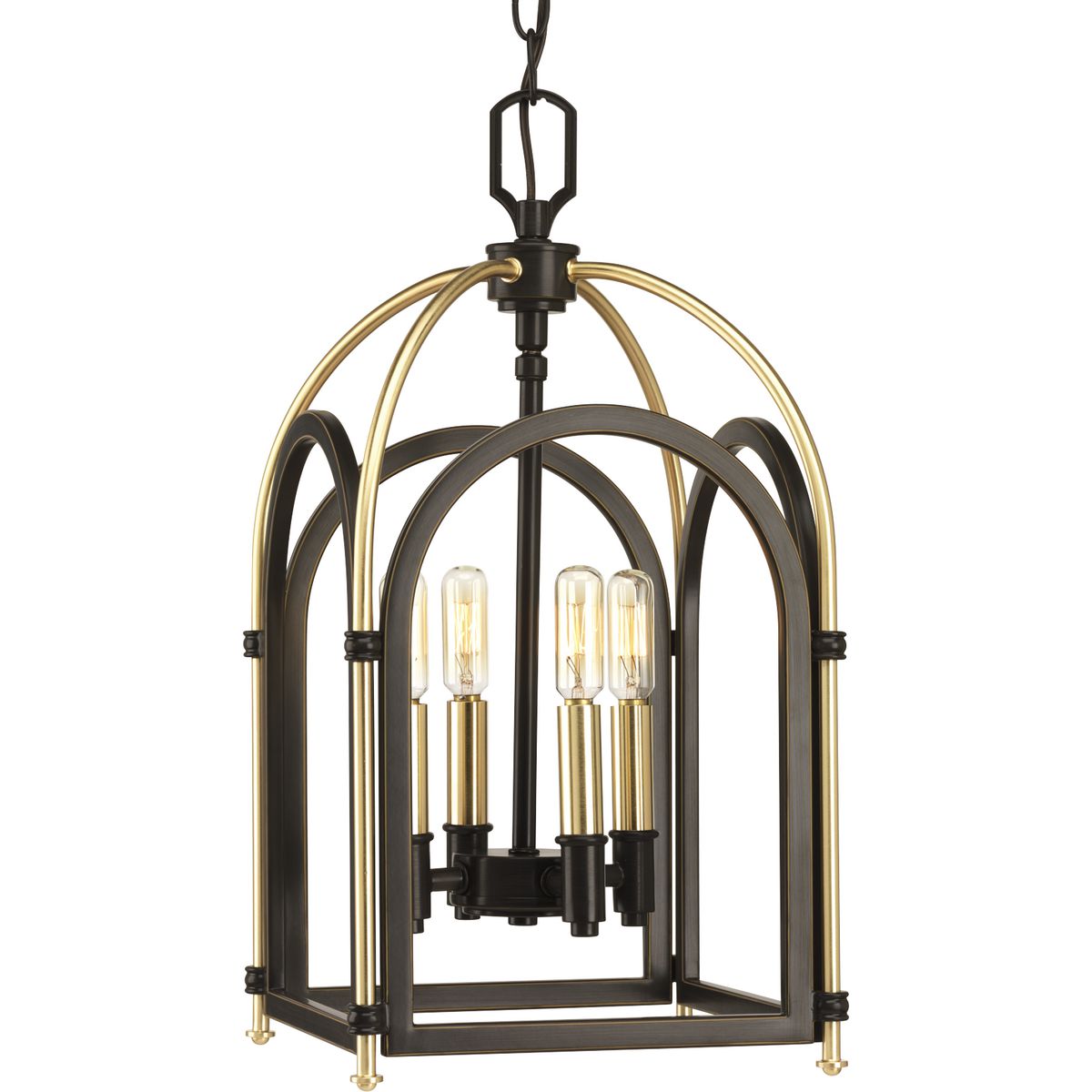 PROGRESS LIGHTING P500038-020 Antique Bronze Westfall Collection Four-light Small Foyer Pendant