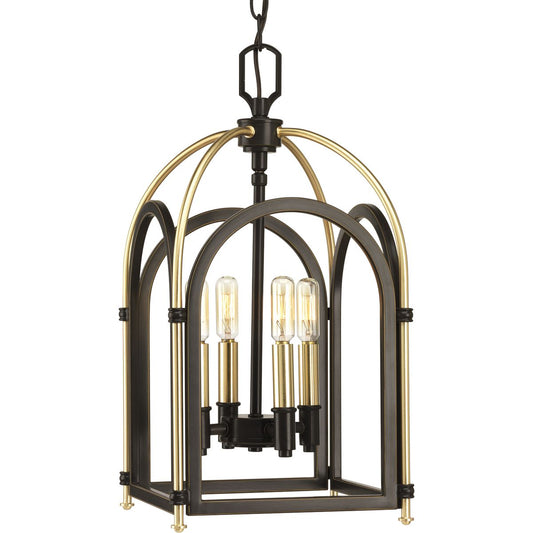 PROGRESS LIGHTING P500038-020 Antique Bronze Westfall Collection Four-light Small Foyer Pendant