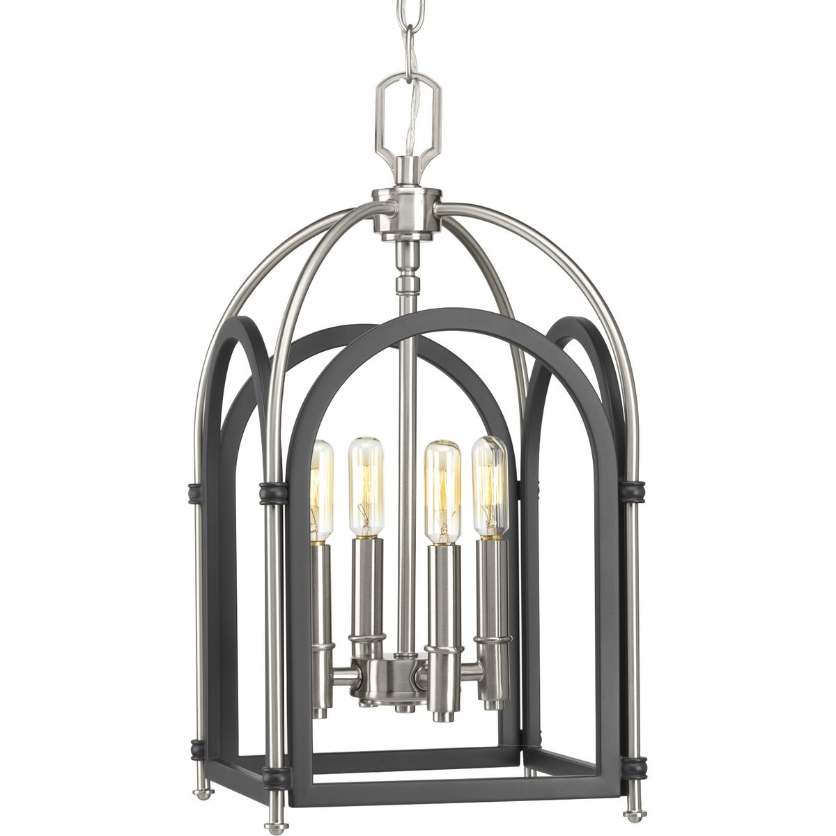 PROGRESS LIGHTING P500038-143 Graphite Westfall Collection Four-light Small Foyer Pendant