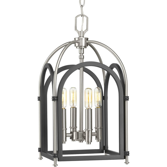 PROGRESS LIGHTING P500038-143 Graphite Westfall Collection Four-light Small Foyer Pendant