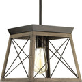 PROGRESS LIGHTING P500041-020 Antique Bronze Briarwood Collection One-Light Antique Bronze Coastal Mini-Pendant Light