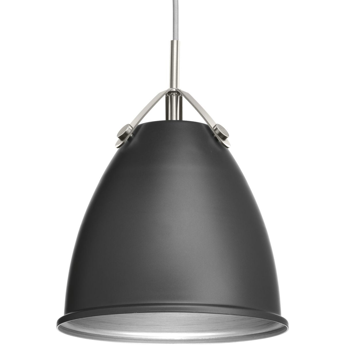 PROGRESS LIGHTING P500051-143 Graphite Tre Collection One-Light Graphite Graphite Metal Shade Coastal Pendant Light