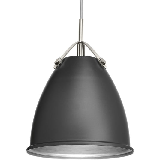PROGRESS LIGHTING P500051-143 Graphite Tre Collection One-Light Graphite Graphite Metal Shade Coastal Pendant Light