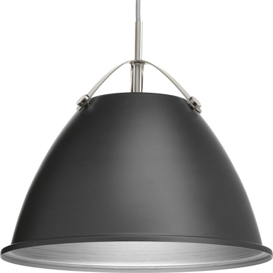 PROGRESS LIGHTING P500052-143 Graphite Tre Collection One-Light Graphite Graphite Metal Shade Coastal Pendant Light