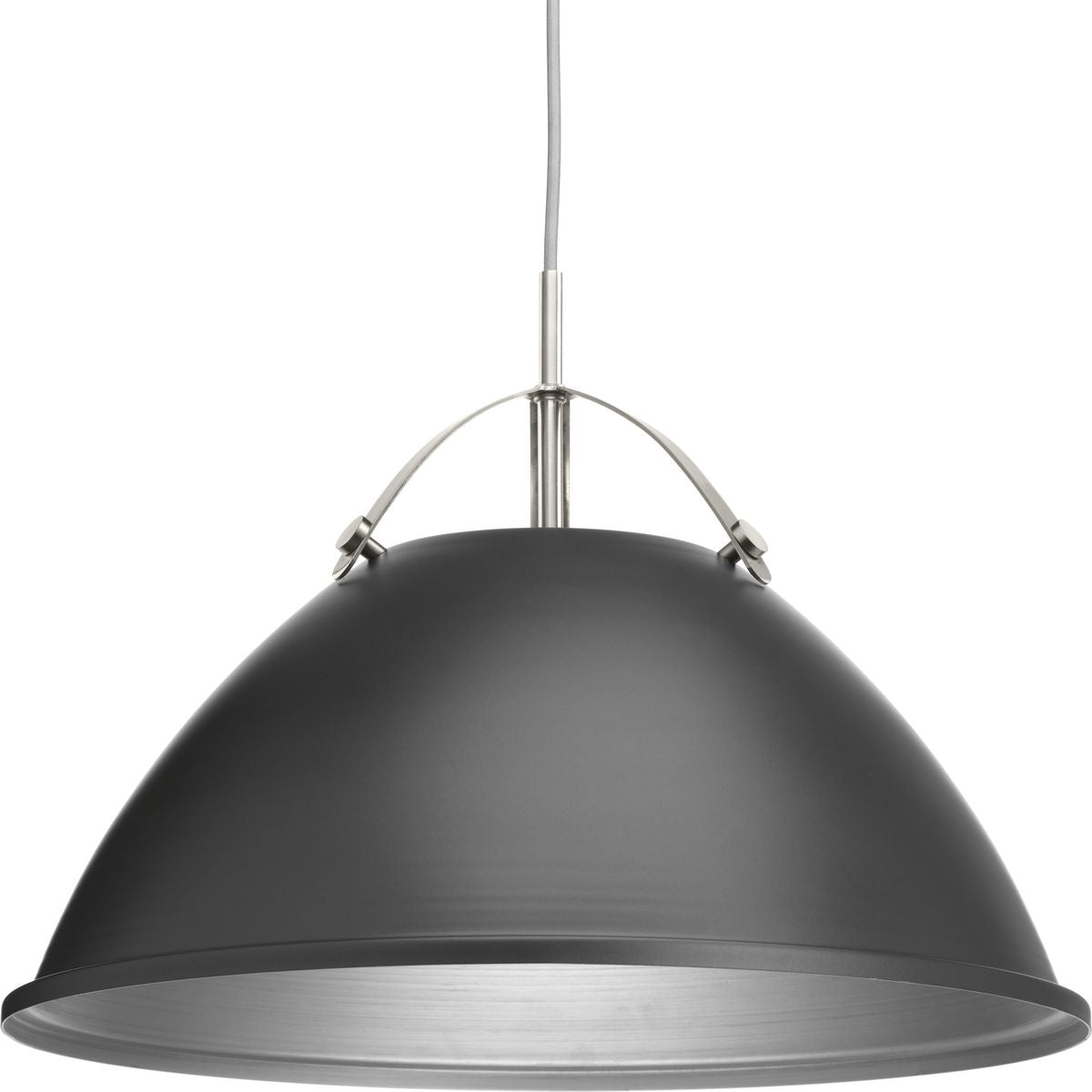 PROGRESS LIGHTING P500053-143 Graphite Tre Collection One-Light Graphite Graphite Metal Shade Coastal Pendant Light