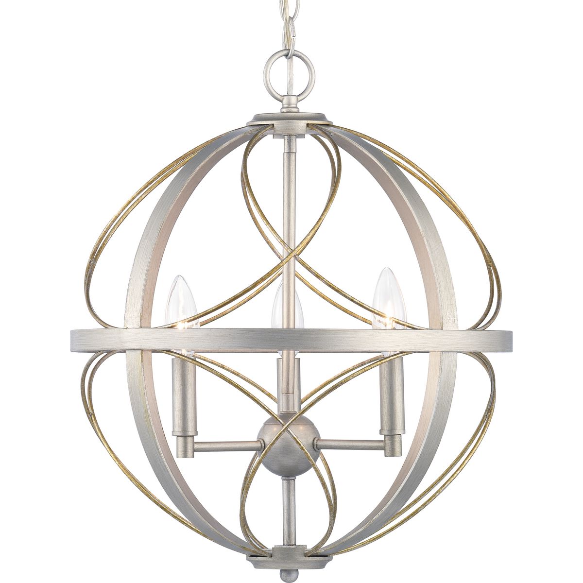 PROGRESS LIGHTING P500068-134 Silver Ridge Brandywine Collection Three-Light Pendant