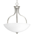 PROGRESS LIGHTING P500071-009 Brushed Nickel Laird Collection Inverted Pendant