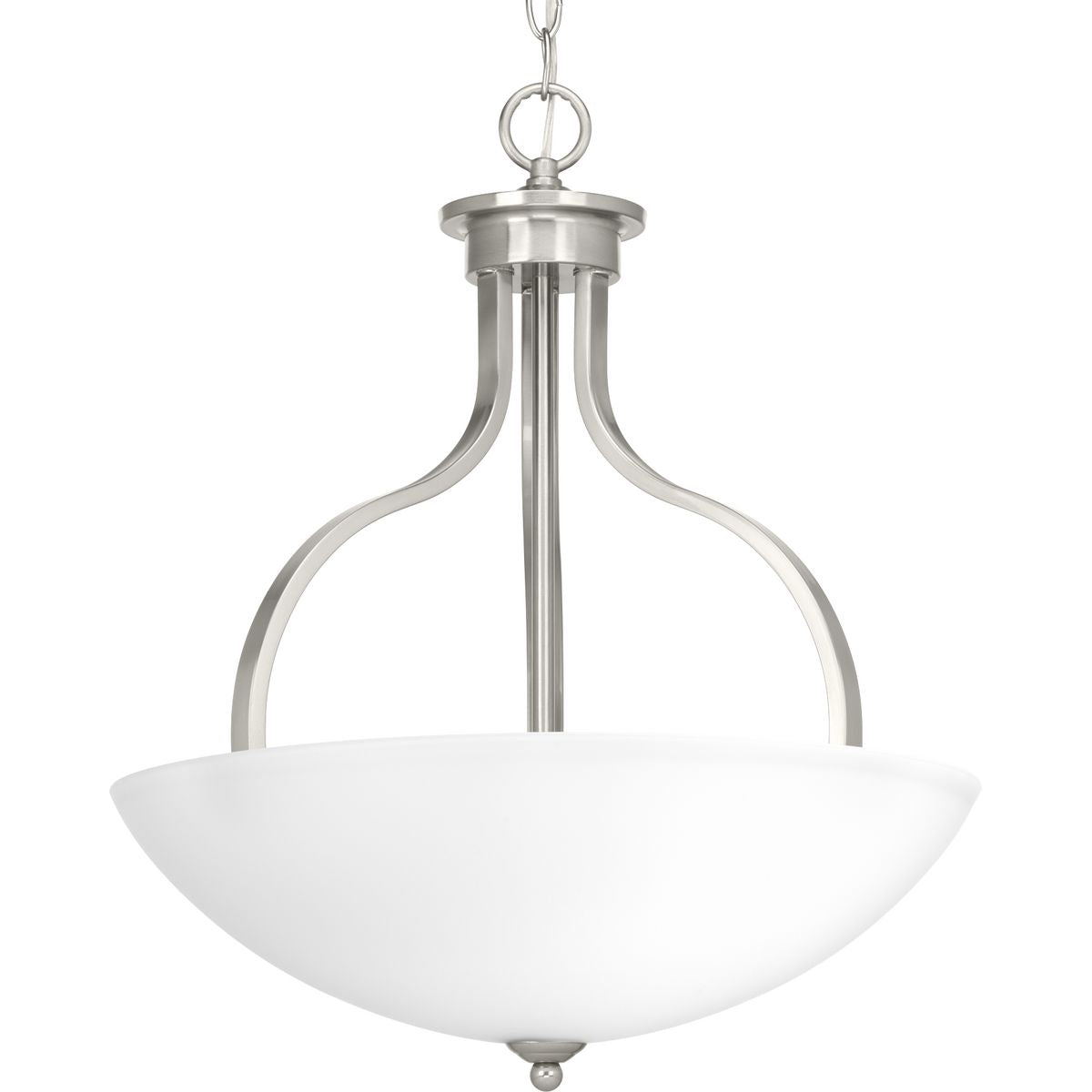 PROGRESS LIGHTING P500071-009 Brushed Nickel Laird Collection Inverted Pendant