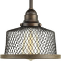 PROGRESS LIGHTING P500078-020 Antique Bronze Tilley Collection One-Light Antique Bronze Coastal Pendant Light