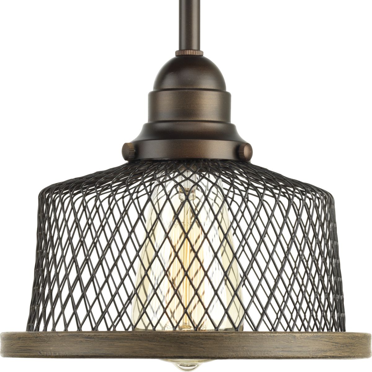 PROGRESS LIGHTING P500078-020 Antique Bronze Tilley Collection One-Light Antique Bronze Coastal Pendant Light
