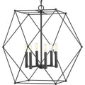 PROGRESS LIGHTING P500084-031 Matte Black Spatial Collection Six-Light Matte Black Global Pendant Light
