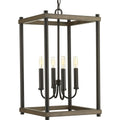 PROGRESS LIGHTING P500088-020 Antique Bronze Fontayne Collection Four-Light Antique Bronze Farmhouse Pendant Light