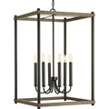 PROGRESS LIGHTING P500089-020 Antique Bronze Fontayne Collection Six-Light Antique Bronze Farmhouse Pendant Light