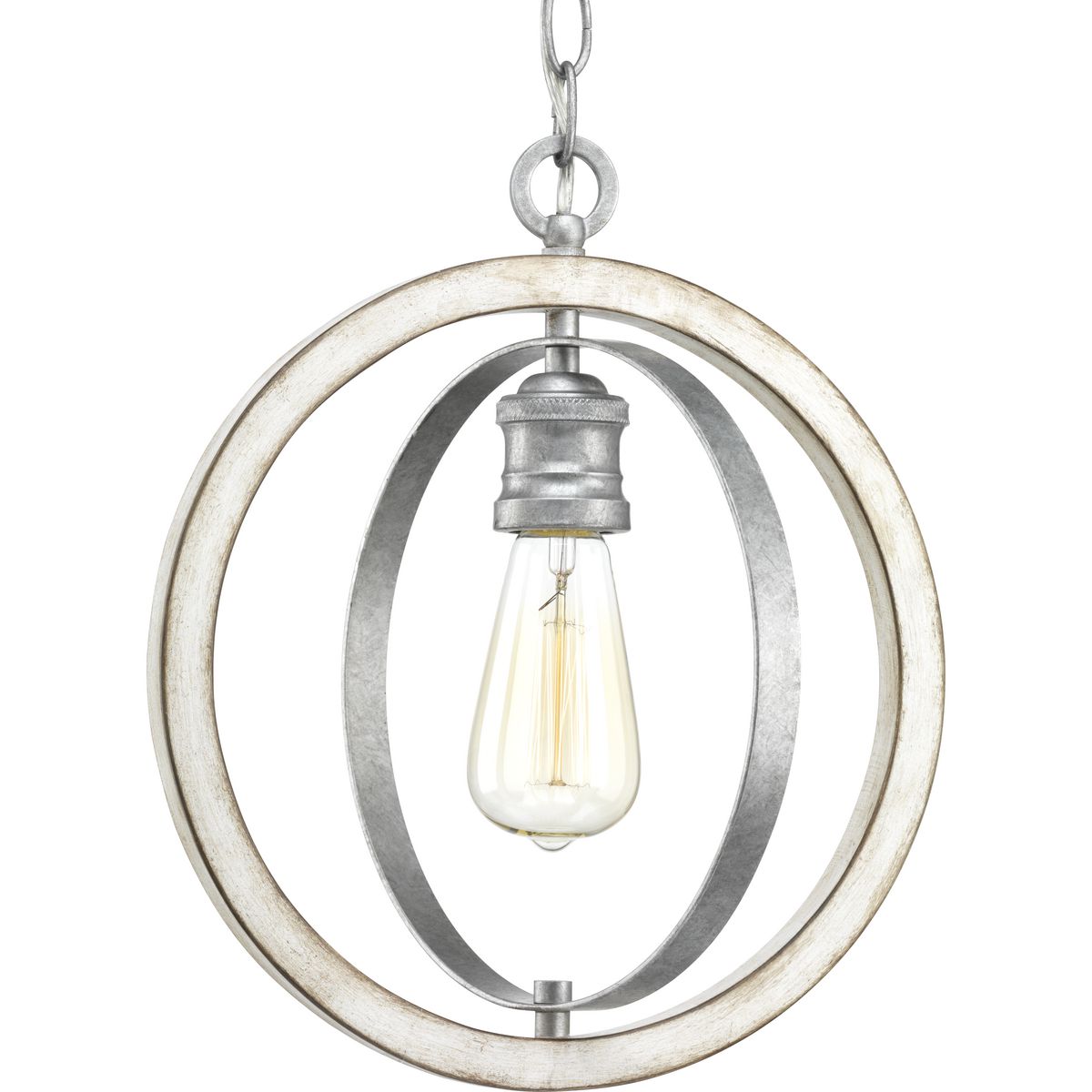 PROGRESS LIGHTING P500092-141 Galvanized Finish Conestee Collection One-Light Galvanized Finish Farmhouse Pendant Light