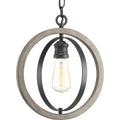 PROGRESS LIGHTING P500092-143 Graphite Conestee Collection One-Light Graphite Farmhouse Pendant Light