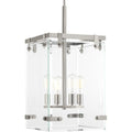 PROGRESS LIGHTING P500095-009 Brushed Nickel Glayse Collection Four-Light Pendant