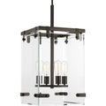 PROGRESS LIGHTING P500095-020 Antique Bronze Glayse Collection Four-Light Pendant