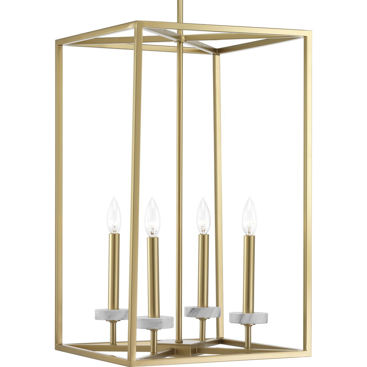 PROGRESS LIGHTING P500105-078 Vintage Gold Palacio Collection Four-Light Pendant