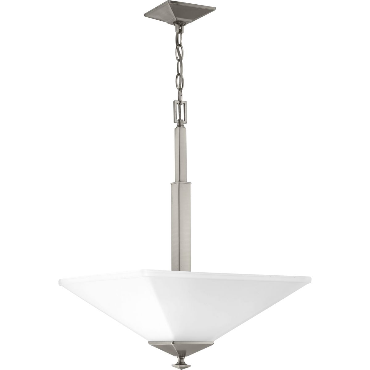PROGRESS LIGHTING P500126-009 Brushed Nickel Clifton Heights Collection Two-Light Inverted Pendant