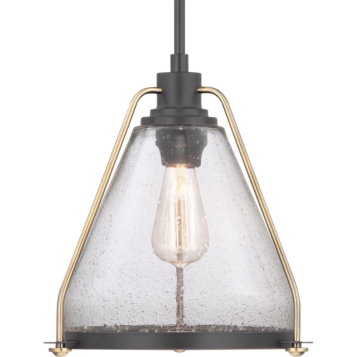 PROGRESS LIGHTING P500135-020 Antique Bronze Range Collection One-Light Pendant