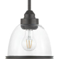 PROGRESS LIGHTING P500137-020 Antique Bronze Saluda Collection One-Light Mini-Pendant