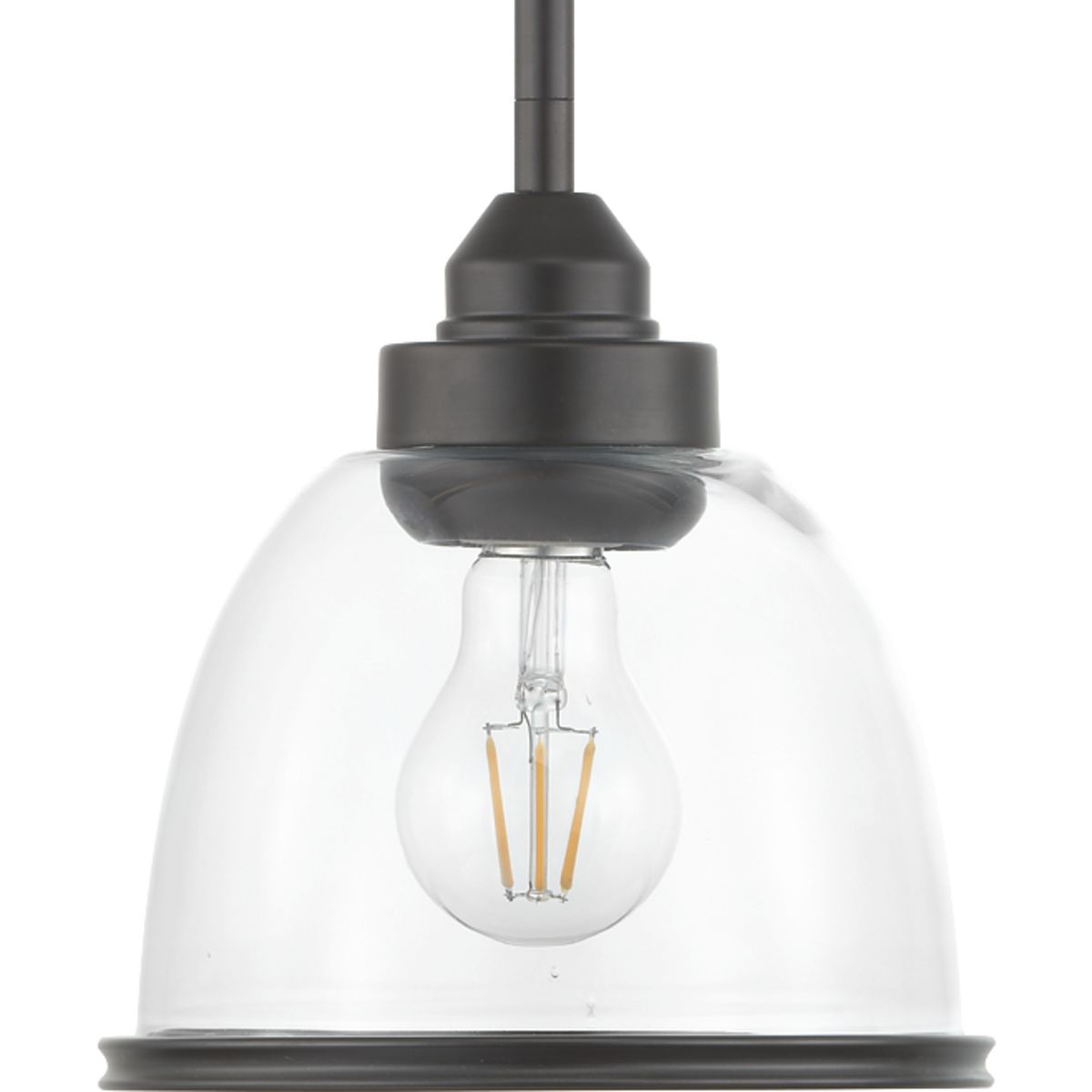 PROGRESS LIGHTING P500137-020 Antique Bronze Saluda Collection One-Light Mini-Pendant