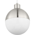 PROGRESS LIGHTING P500147-009-30 Brushed Nickel Globe LED Collection One-Light LED Pendant