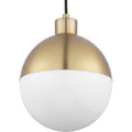PROGRESS LIGHTING P500147-109-30 Brushed Bronze Globe LED Collection One-Light LED Pendant
